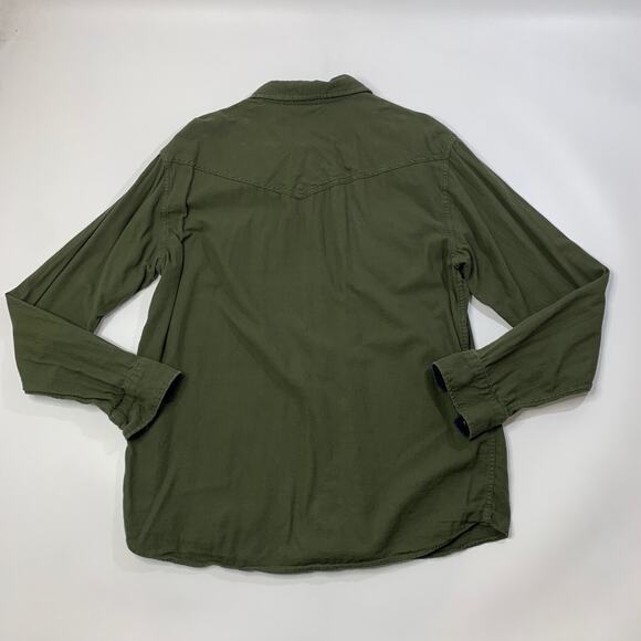 Cody James Shirt Mens L Large Hunter Green Snap Buttons Western Flannel Western - Picture 7 of 11